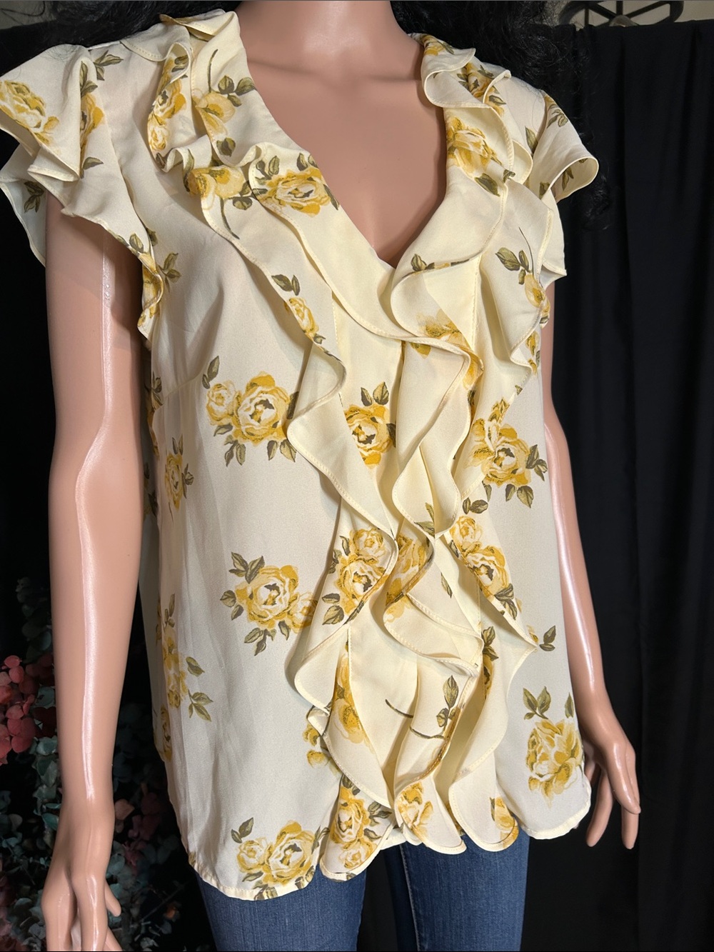 NWT NORDSTROM CECE FLIRAL TOP